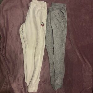 BOGO BUNDLE DEAL! 2 pack sweatpants Hollister cherry white joggers heather grey